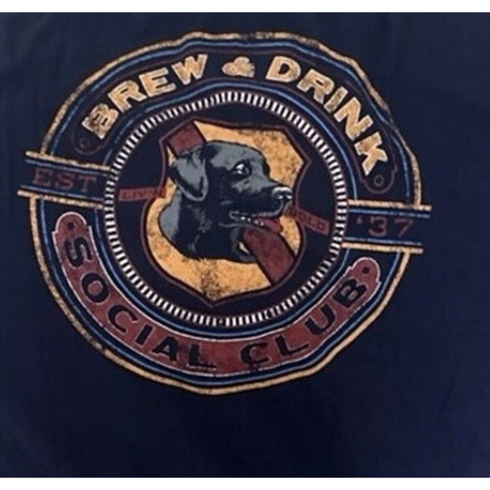 IZOD Saltwater Brew & Drink Social Club Graphic Long Sleeve Tee, Men's 3XLT, NWT - Picture 5 of 6